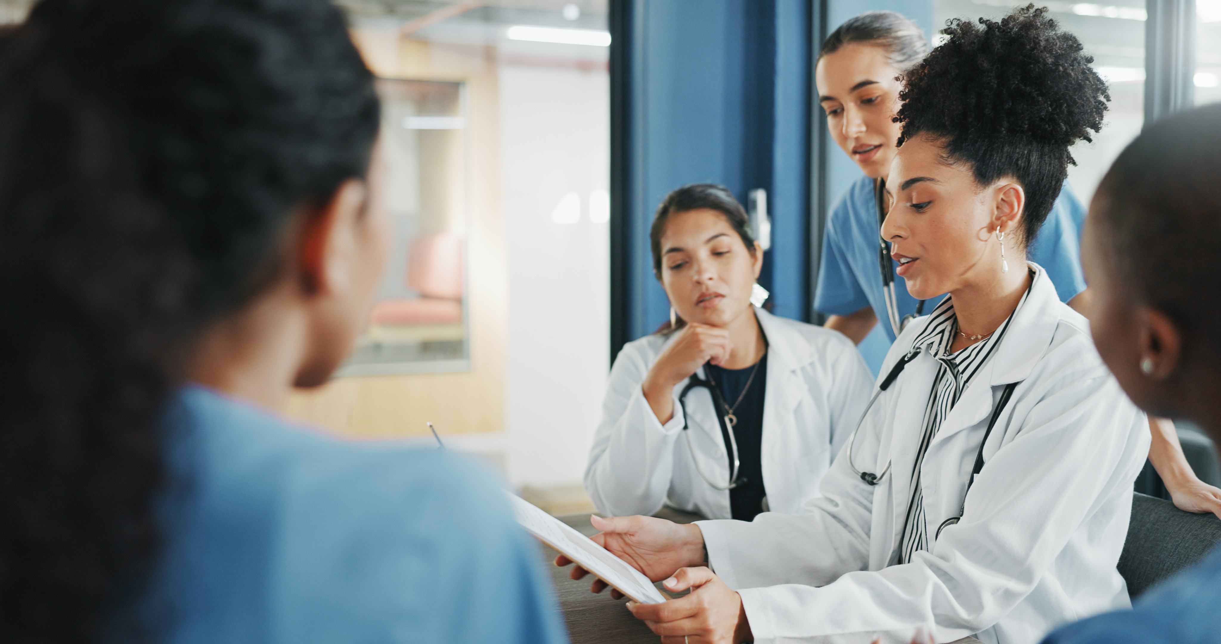 Benefits and team meeting for a medical practice
